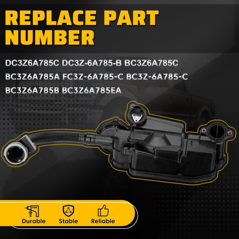 YEHERIT Store Engine Oil Separator Assembly Compatible with Ford F250 F350 F450 F550 2011 2012 2013 2014 2015 2016 Super Duty 6.7L Powerstroke Diesel PCV CCV Vent Valve Engine Crankcase Replace#DC3Z6A785C - Image 4